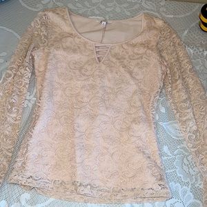 Light pink lace shirt